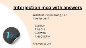 Interjection mcq with answers