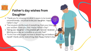 Fathers day wishes from daughter